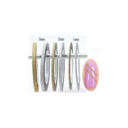 Nails & More Ταινία Διακόσμησης Glitter Ασήμι 1mm