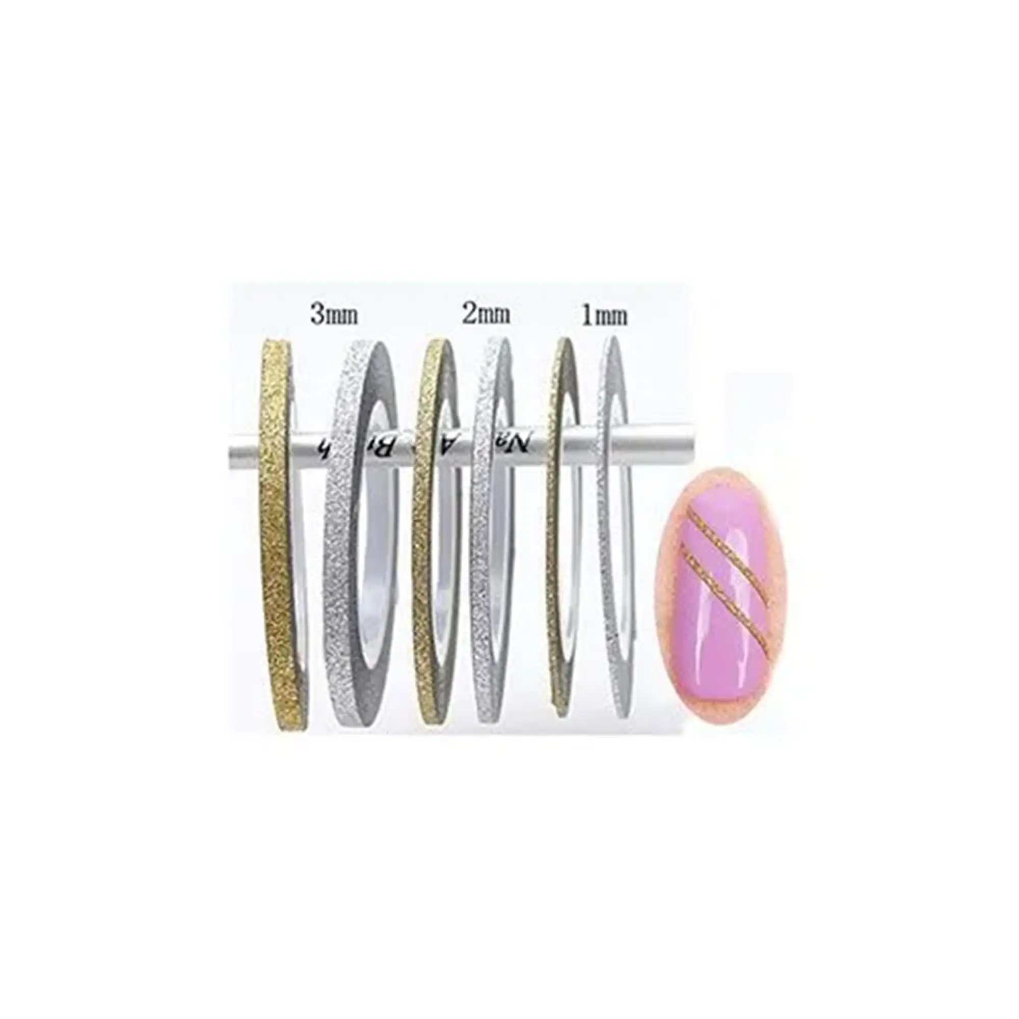 Nails & More Ταινία Διακόσμησης Glitter Χρυσό 2mm