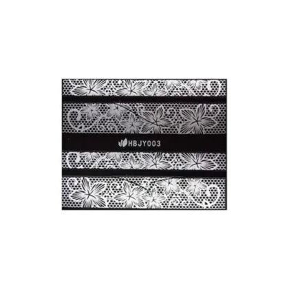 Nails & More Αυτοκόλλητα Νυχιών Δανδέλα Lace 003 Λευκό