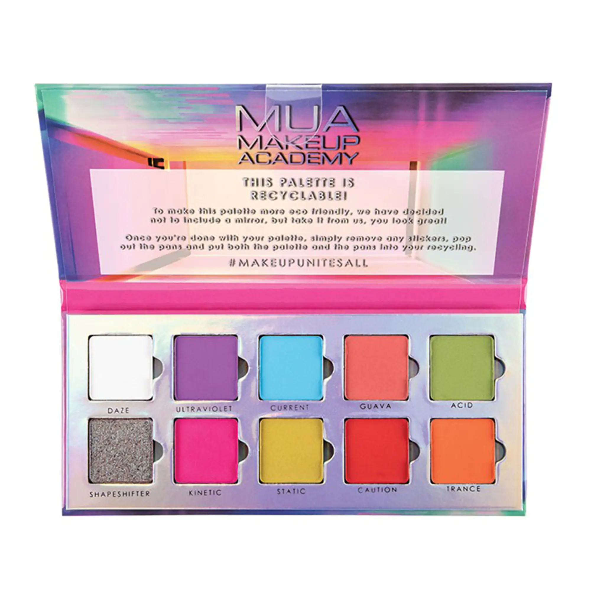 MUA Παλέτα Σκιών 10 Shade Neon Lights 11gr