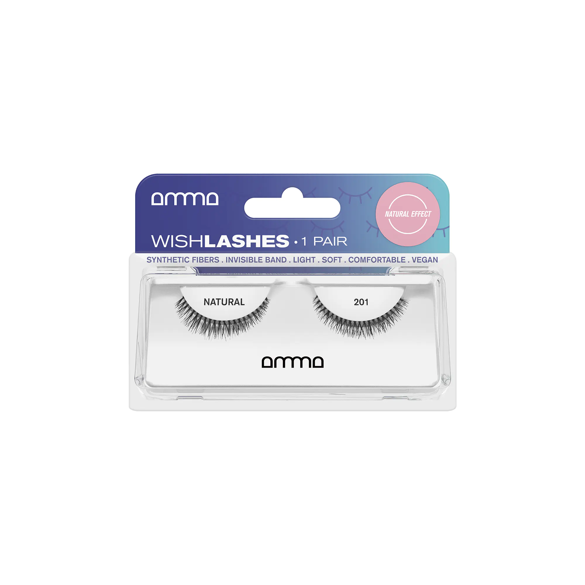 Amma Wishlashes False Eyelashes Natural Effect 201