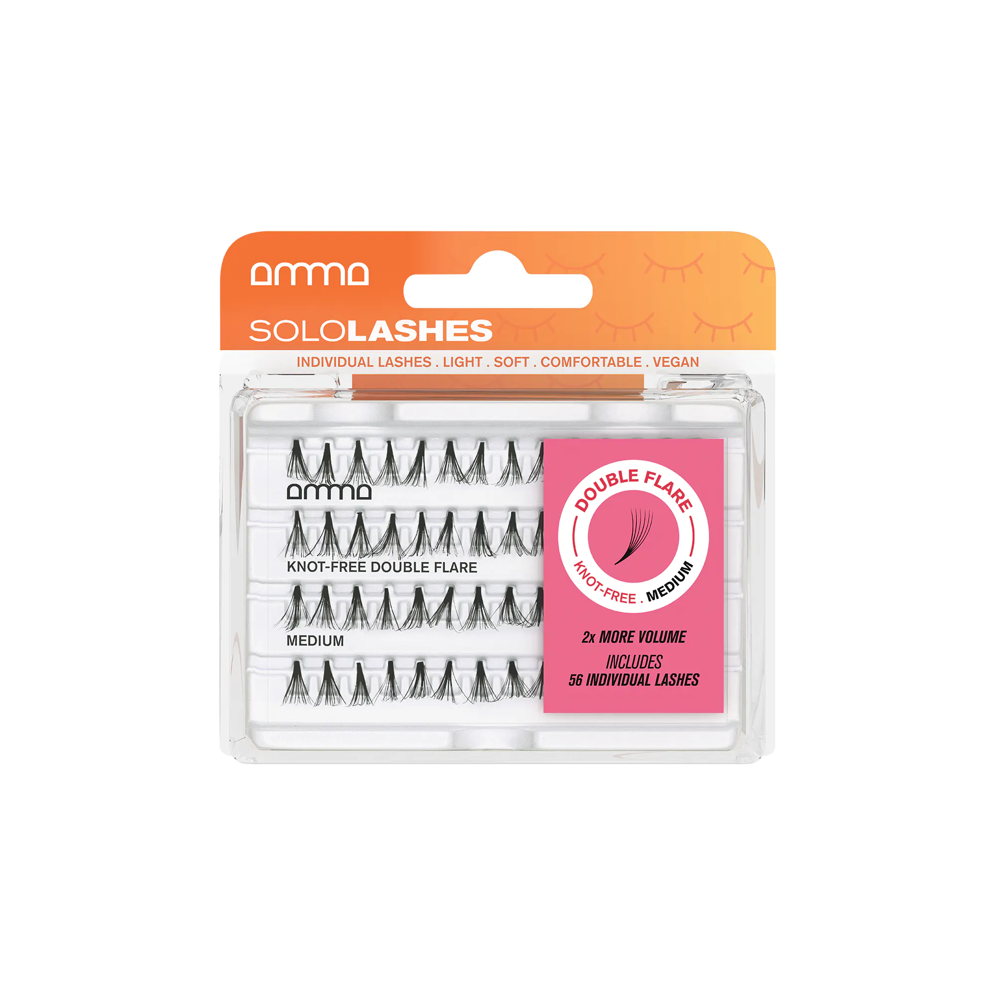 Amma Βλεφαρίδες Τουφάκια Solo Knot-Free Double Flare M