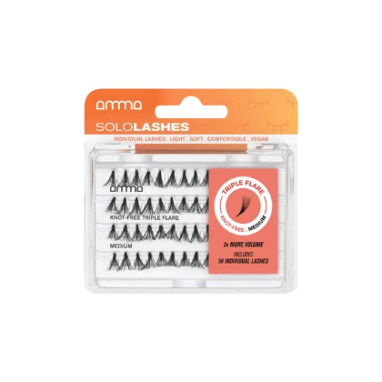 Amma Βλεφαρίδες Τουφάκια Solo Knot-Free Triple Flare M