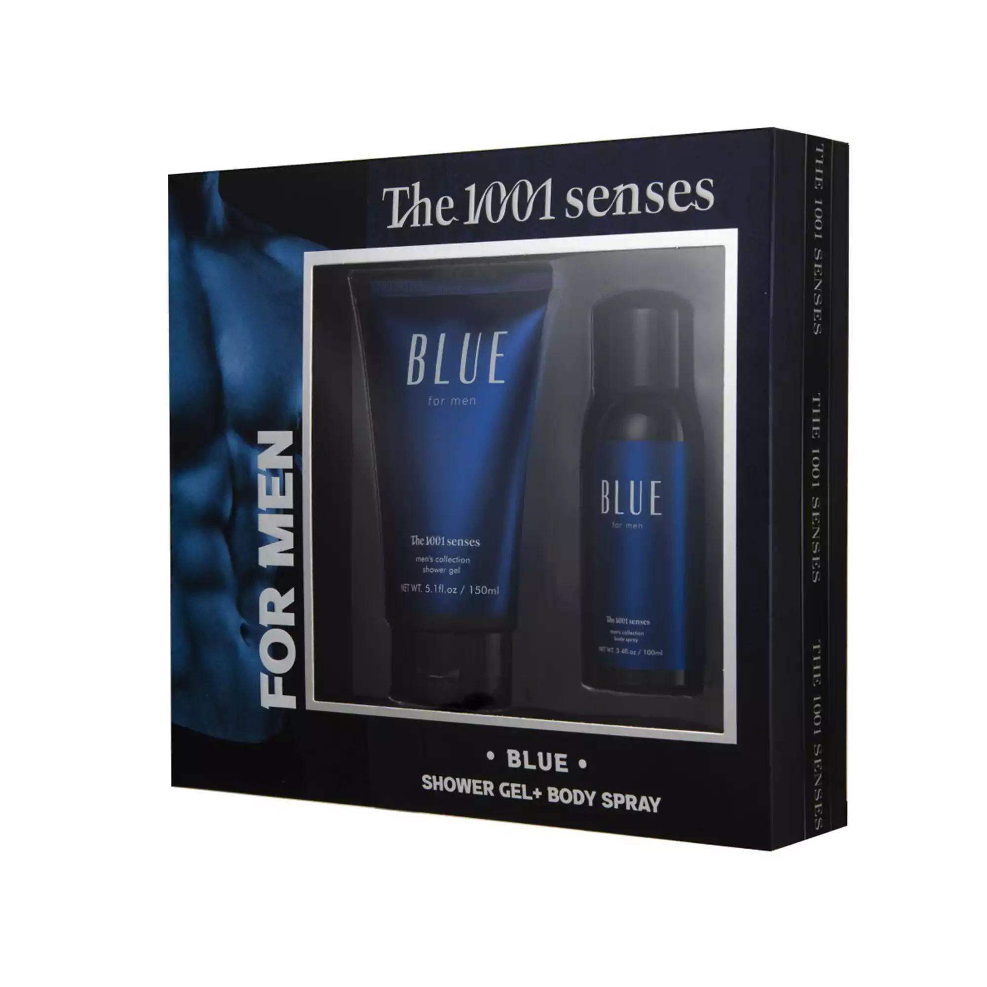 The 1001 Senses Blue For Men Shower Gel 150ml & Body Spray 100ml