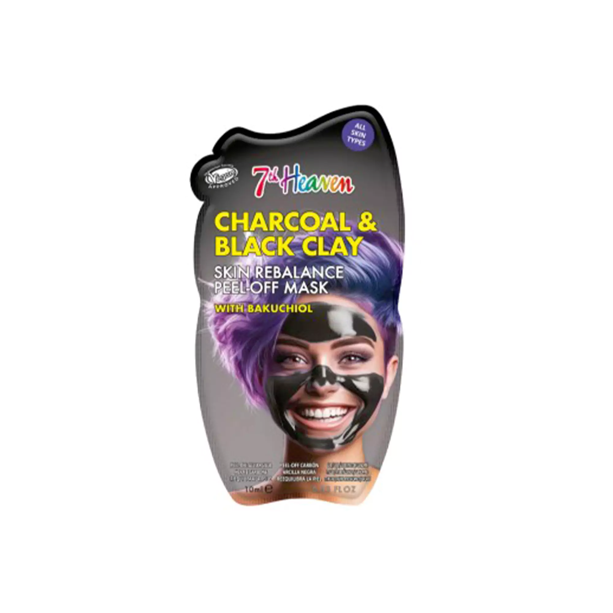7th Heaven Charcoal & Black Clay Peel-Off Mask 10ml