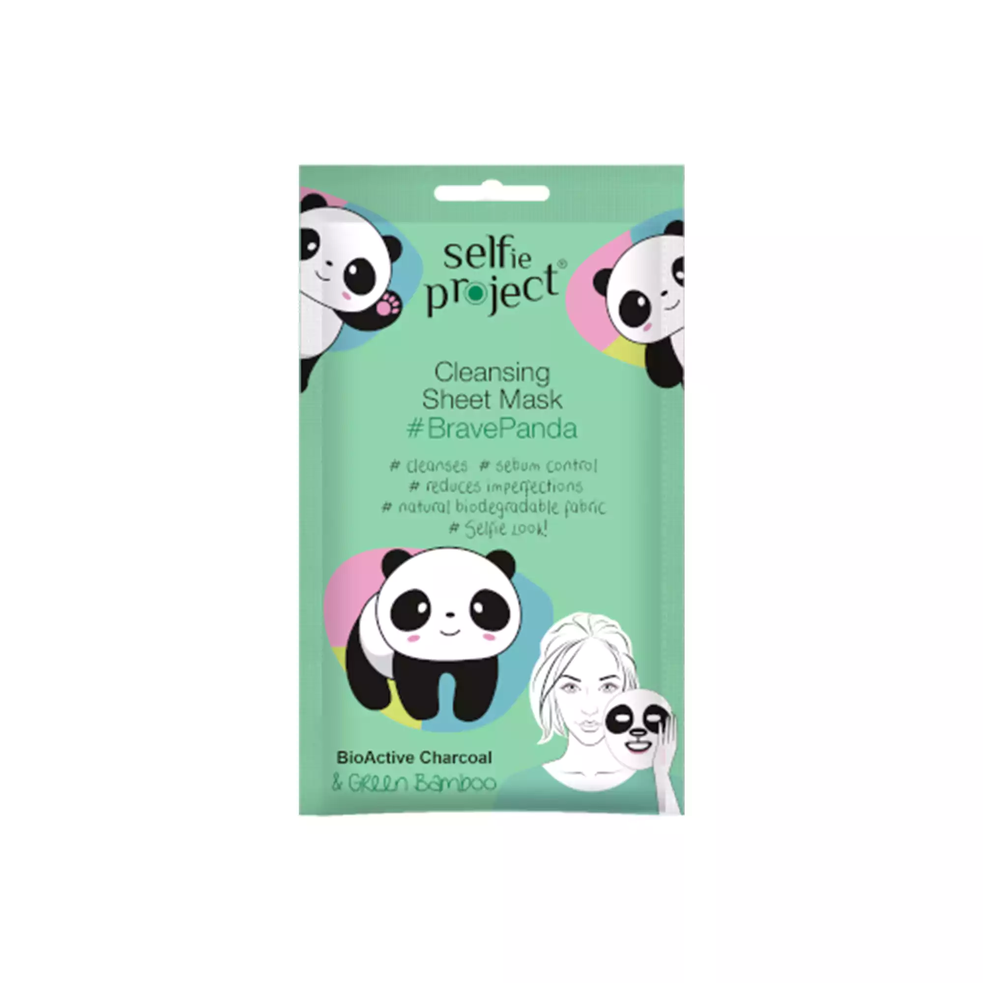 Stars Selfie Project Cleansing Μάσκα Προσώπου Brave Panda 15ml