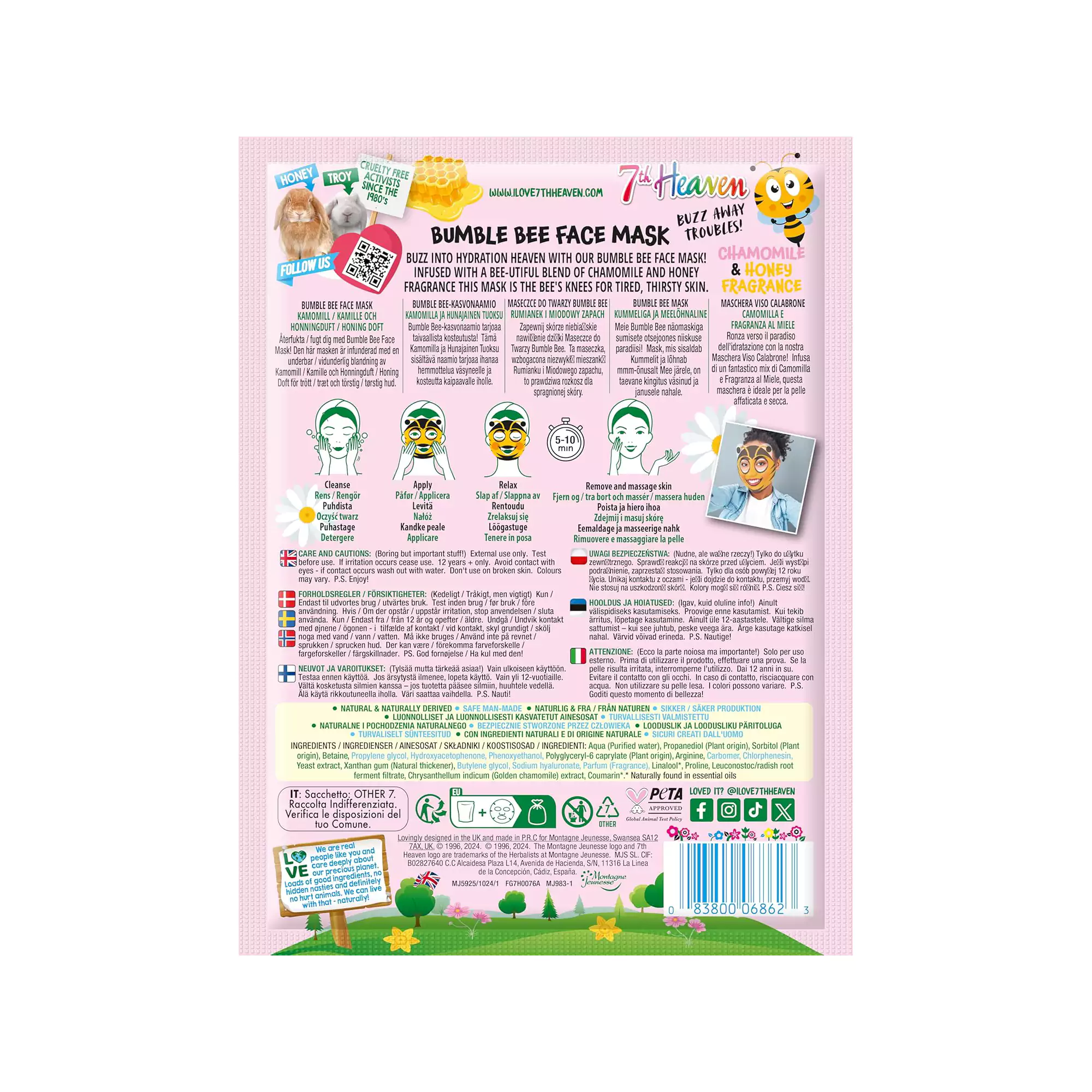 7TH HEAVEN Bubble Bee Sheet Face Mask - Image 2