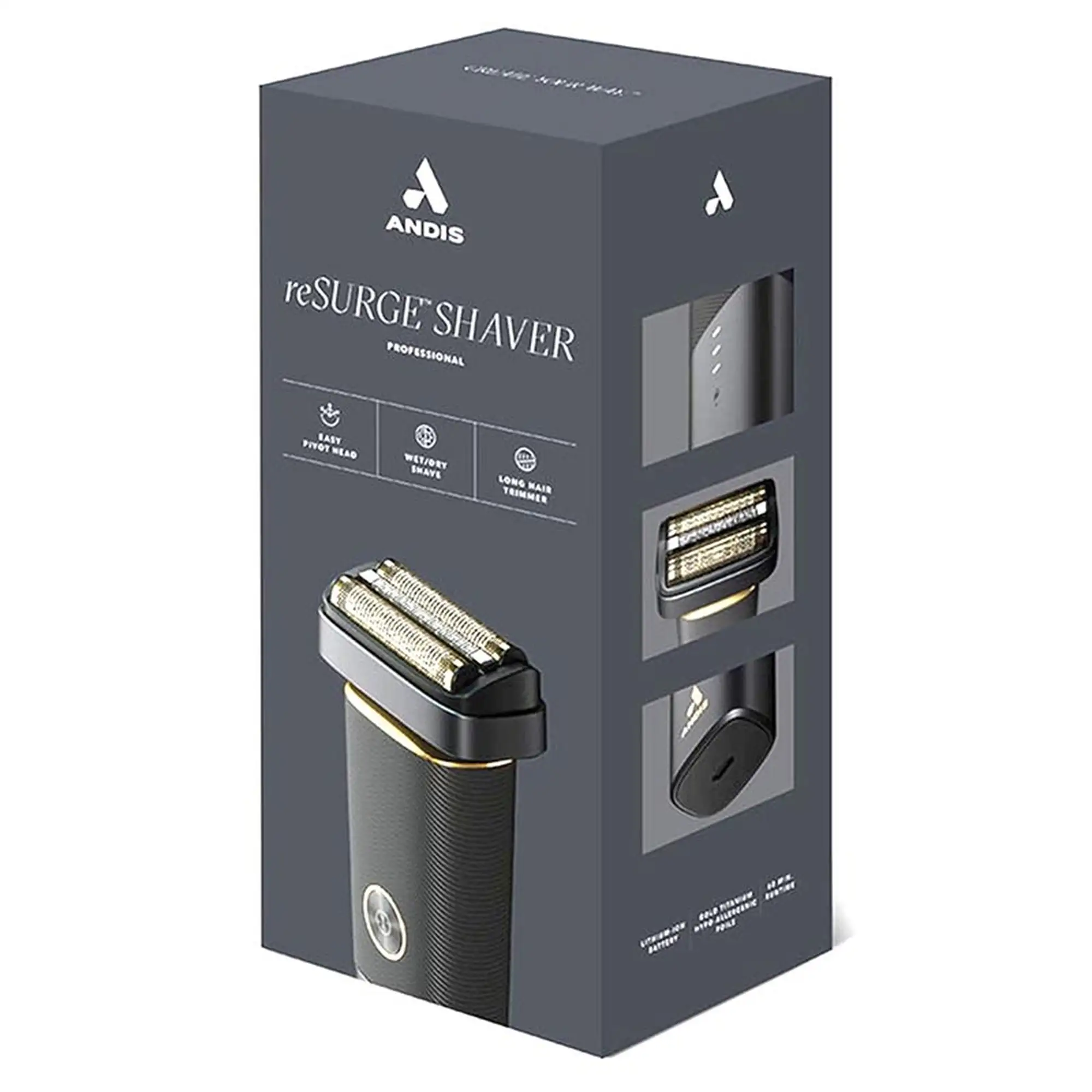ANDIS Resurge PFS-1 Επαγγελματικό Shaver Επαναφορτιζόμενο Black #17305