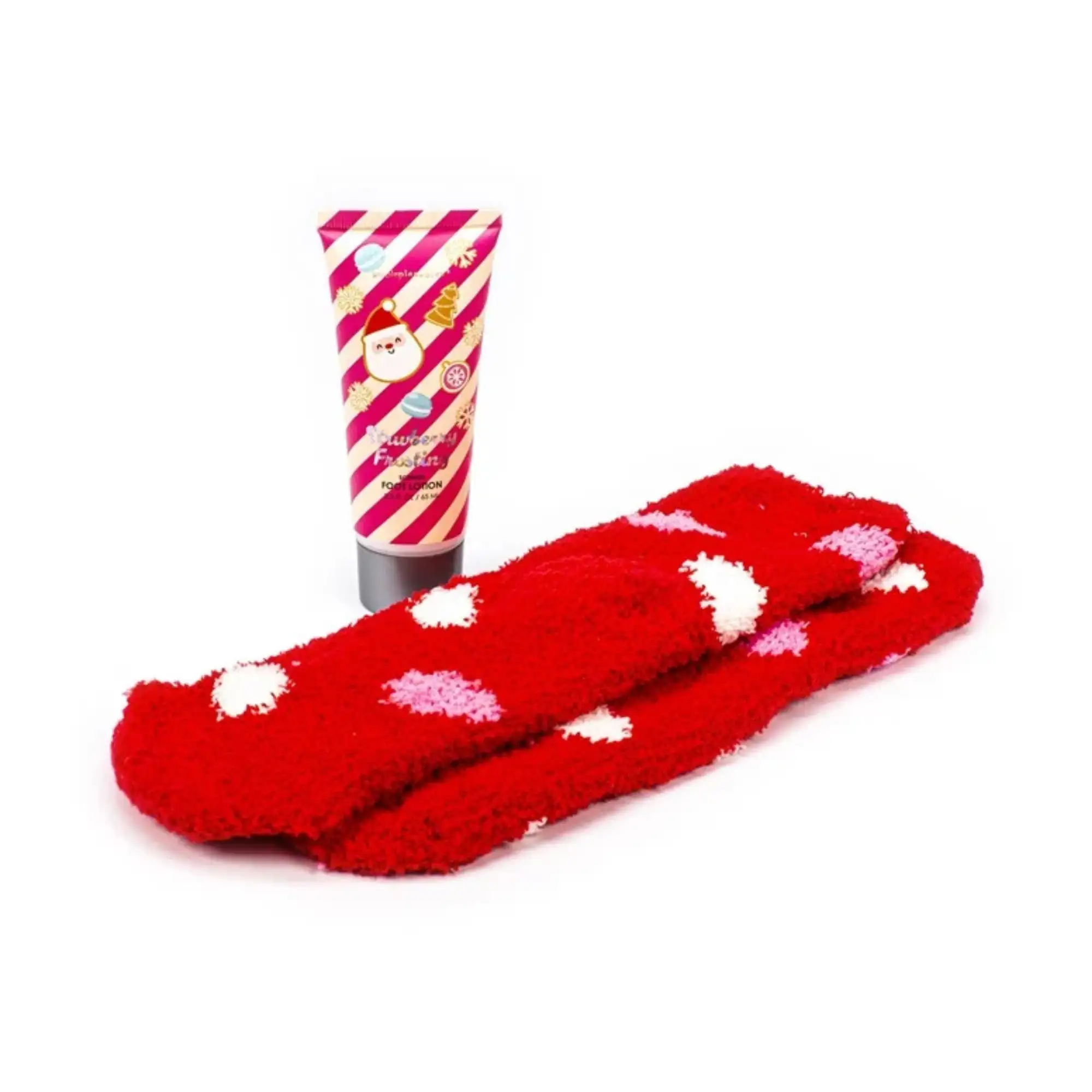 Fancy Feet Set Sock & Scented Foot Lotion 65ml Snowman