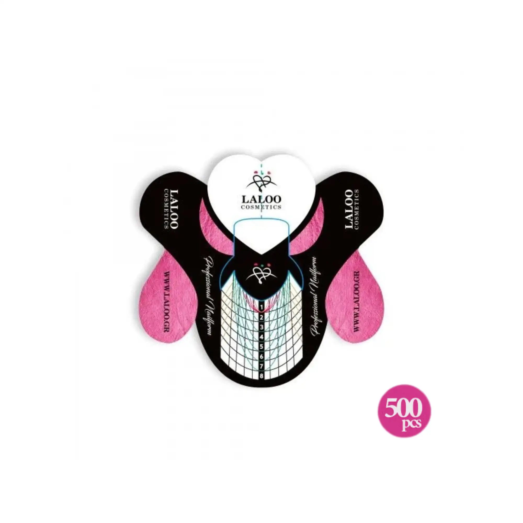Laloo Professional Nail Forms Fuchsia 500pcs - Image 2