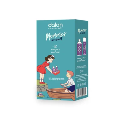 Dalon Body Mist 100ml & Body Milk 300ml Box Memories (Rock Me) Vintage Green