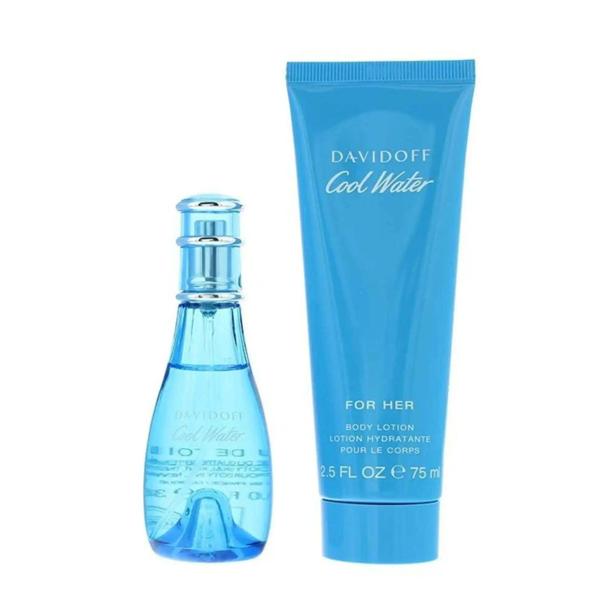 Davidoff Cool Water Woman Gift Set EDT 30ml & Body Lotion 75ml - Image 2