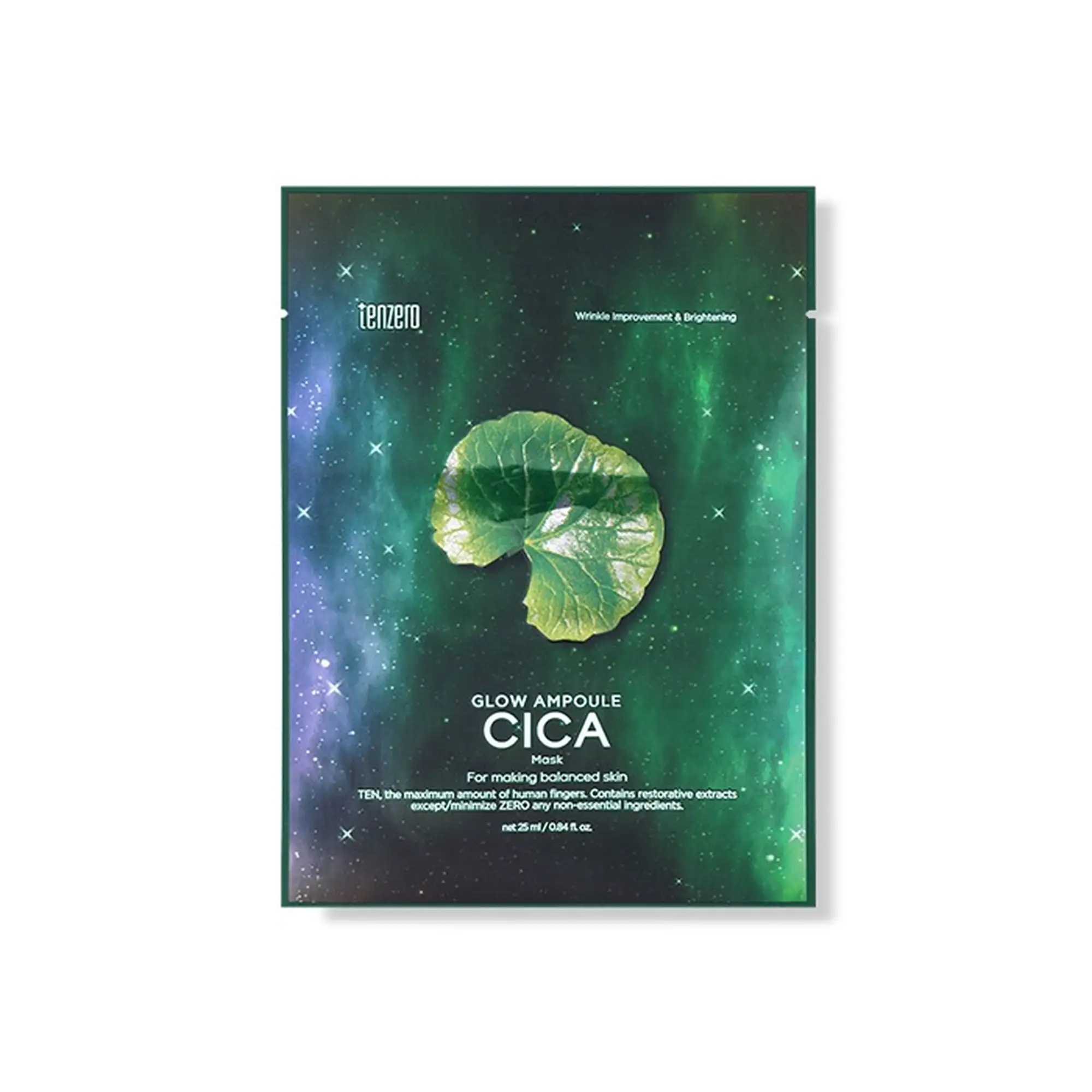 Tenzero Glow Ampoule Cica Mask