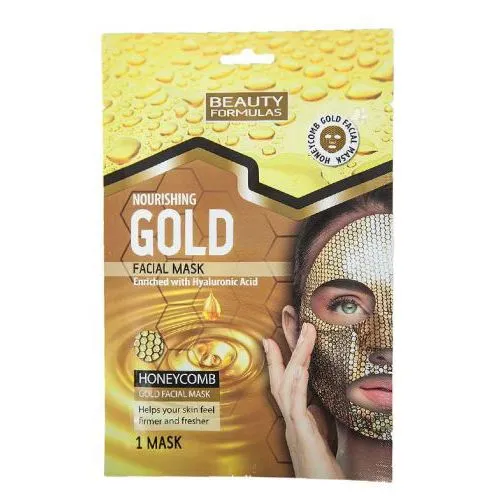 Beauty Formulas Χρυσή Μάσκα Προσώπου με Υαλουρονικό Οξύ